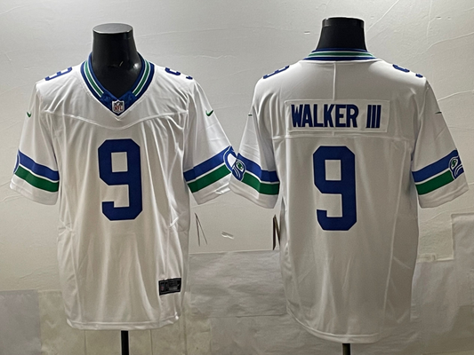 Men's Seattle Seahawks Kenneth Walker III #9 White Alternate Game Jersey