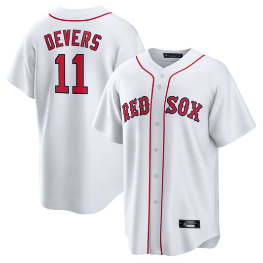 #11 Rafael Devers Player B.Red Sox White Home Replica Baseball Jerseys