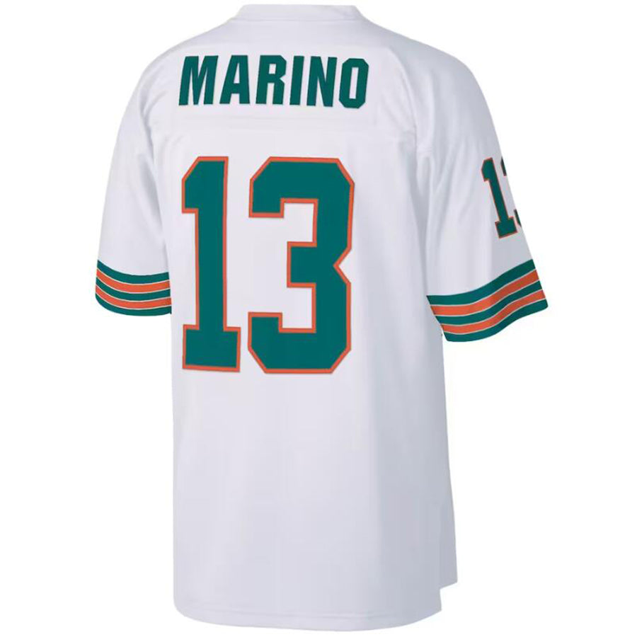 #13 Dan Marino Player M.Dolphins White  White Authentic Throwback Retired Football Jerseys