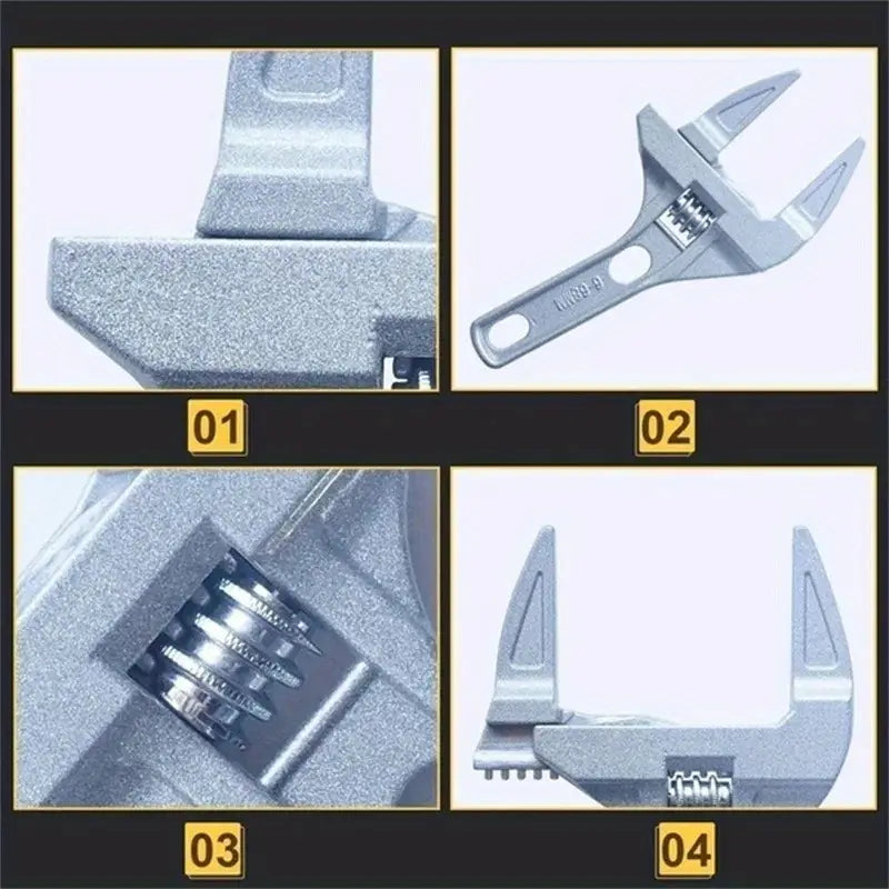 "Adjustable Wrench - Heavy-Duty Chrome Vanadium Steel"