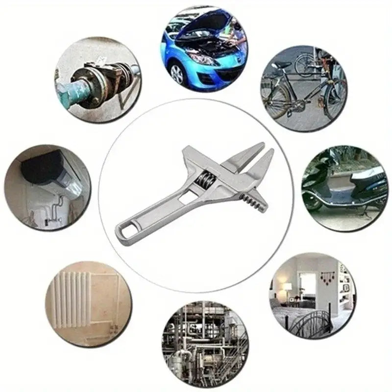 "Adjustable Wrench - Heavy-Duty Chrome Vanadium Steel"