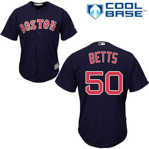 Navy Blue Mookie Betts Men's  MLB Boston Red Sox Cool Base Alternate jersey