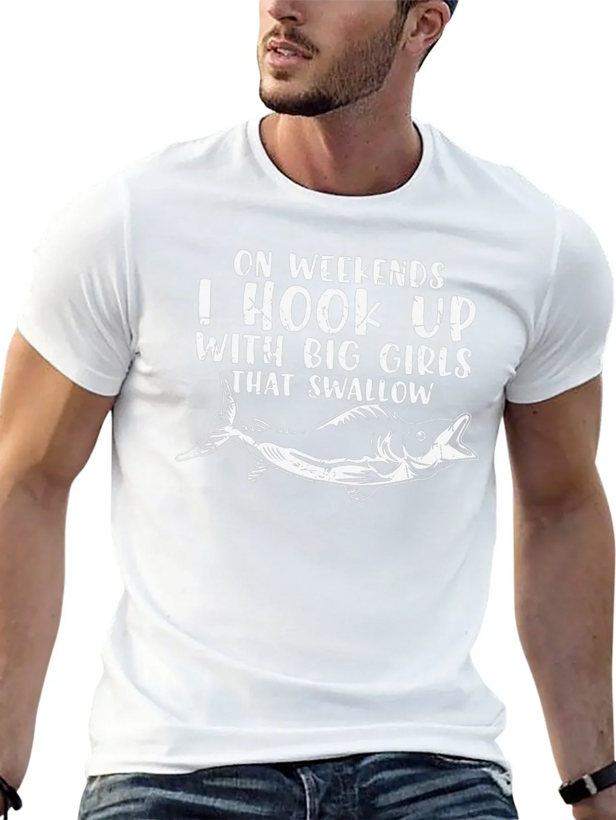 Hook Up Big Girls Fishing T-Shirt