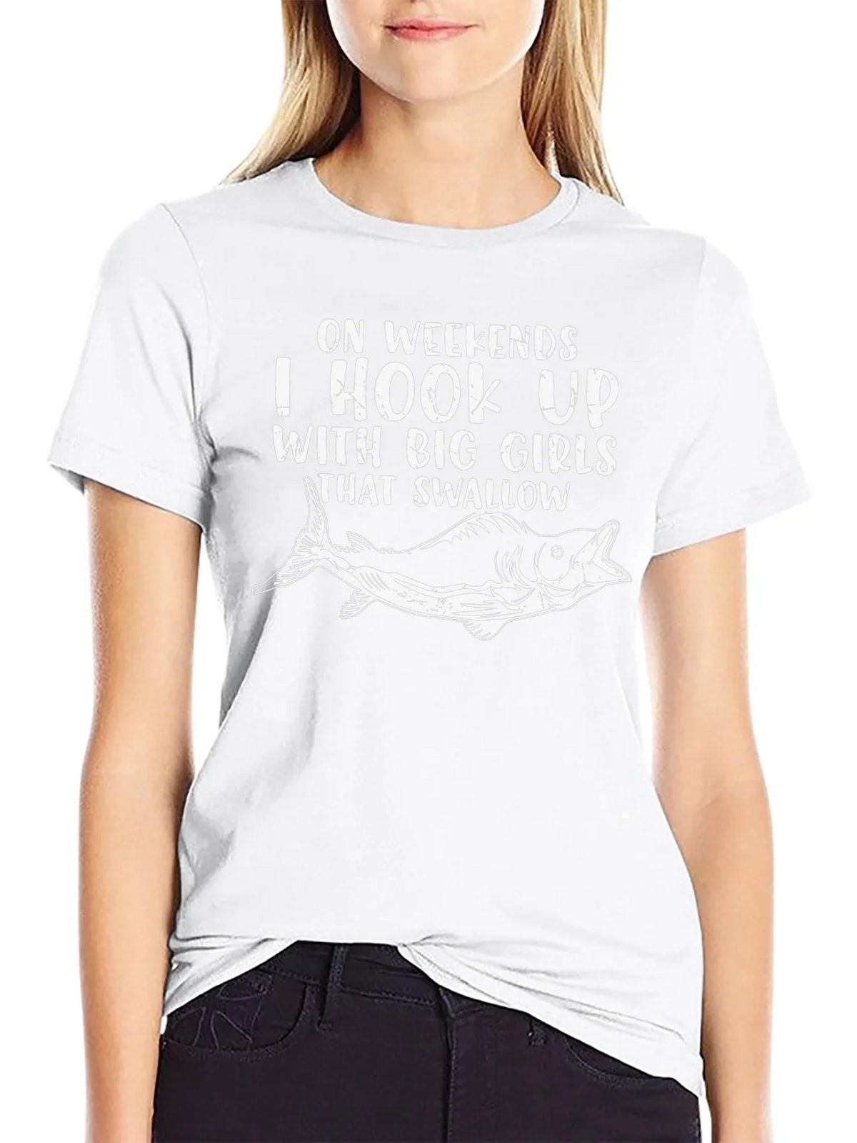 Hook Up Big Girls Fishing T-Shirt