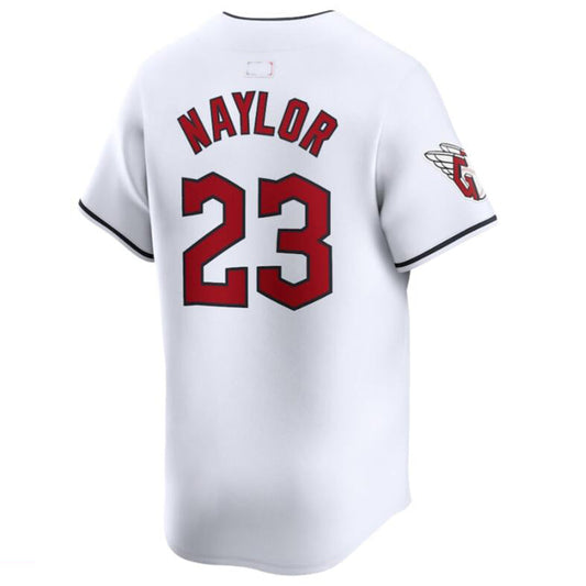 #23 Bo Naylor Player C.Guardians White Home Limited Game Baseball Jerseys