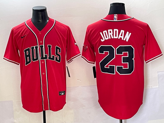 Men's Chicago Bulls Michael Jordan #23 Red Game Player Jersey