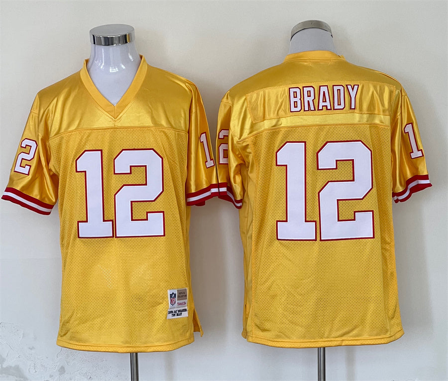 Men's Tampa Bay Buccaneers Tom Brady  Yellow Legacy Replica Jersey1