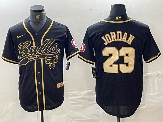 Men's Chicago Bulls Michael Jordan #23 Black Limited Player Jersey