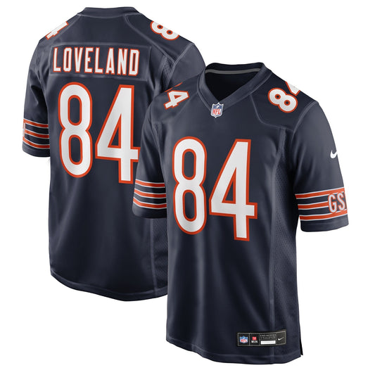 Chicago Bears Colston Loveland Nike Navy 2025 NFL Draft First Round Pick Game Jersey
