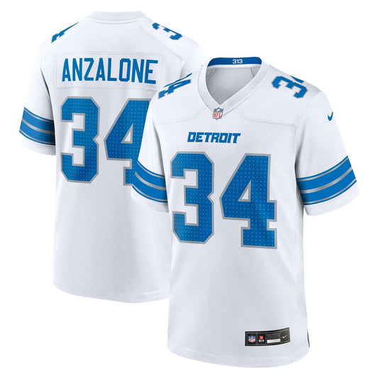 Alex Anzalone Detroit Lions Nike White Game Jersey -  White