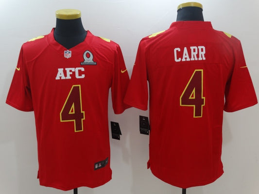 Men's Las Vegas Raiders Derek Carr #4 Red Game Jersey1