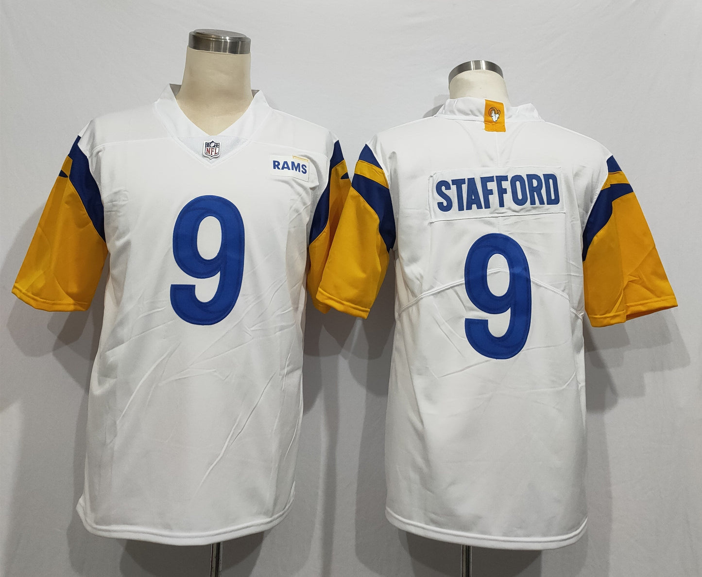 Men's Los Angeles Rams Matthew Stafford #9 White Legend Jersey1