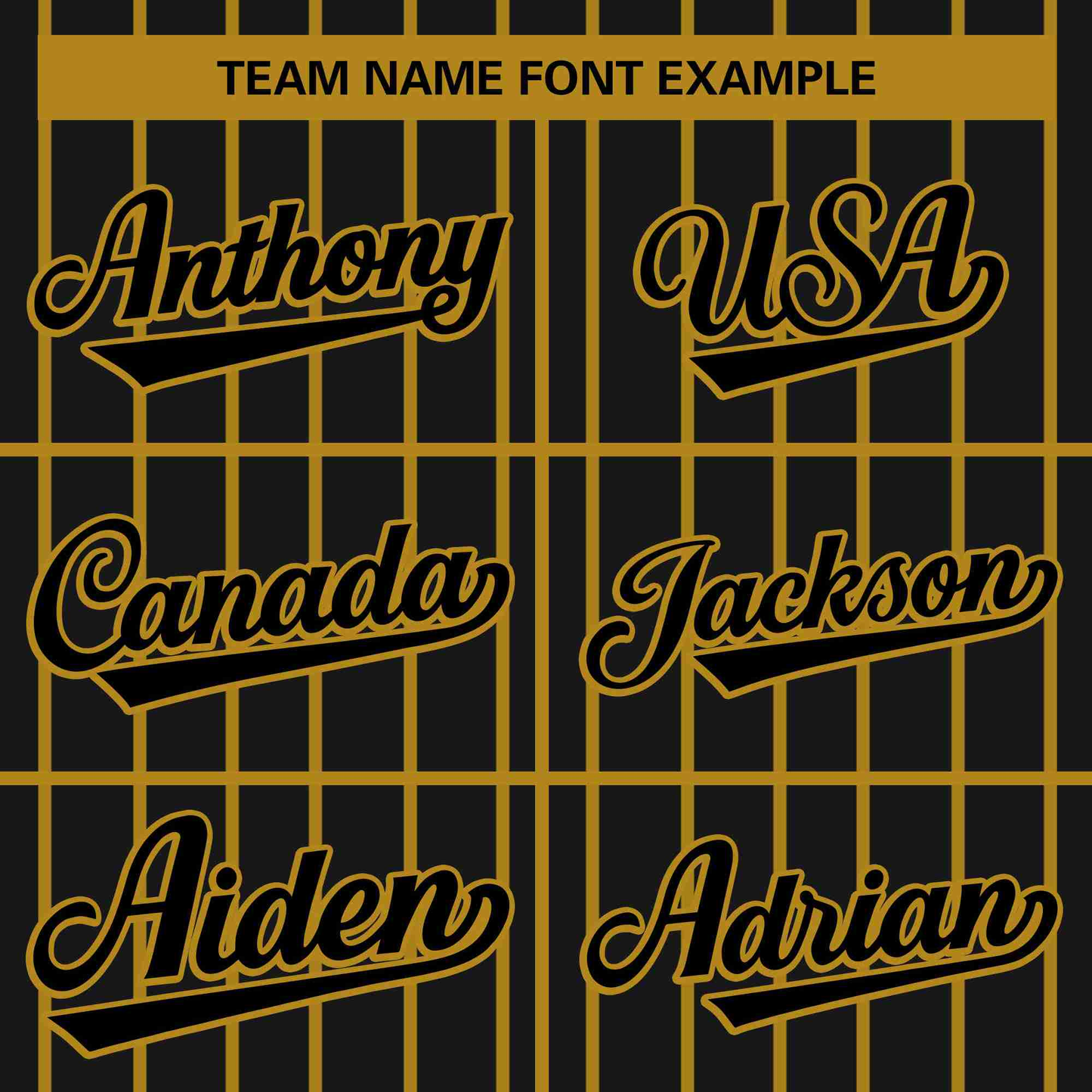 Custom Black Old Gold Stripe Fashion Design Full Button Authentic Baseball Jersey