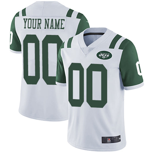 Custom1 New York Jets Road White Vapor Untouchable Limited Jersey1 American Stitched Jersey1 Football Jerseys