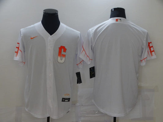 Men's San Francisco Giants White City Connect Replica Blank Jersey1