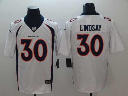 Men's Denver Broncos Phillip Lindsay Jersey-White