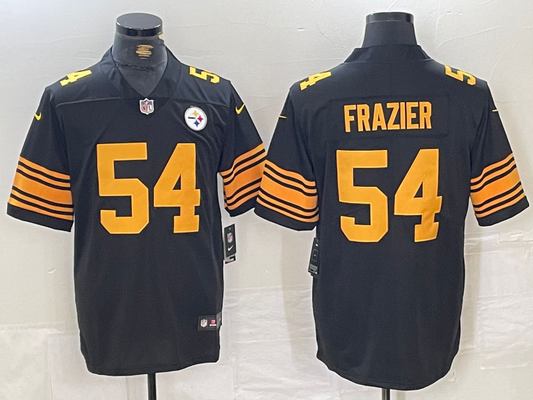 Men's Pittsburgh Steelers Zach Frazier #54 Black Alternate Game Jersey1