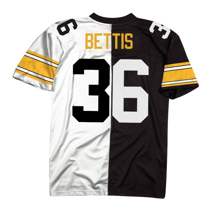 P.Steelers #36 Jerome Bettis Player White/Black  Replica Limited Split Stitched American Football Jerseys