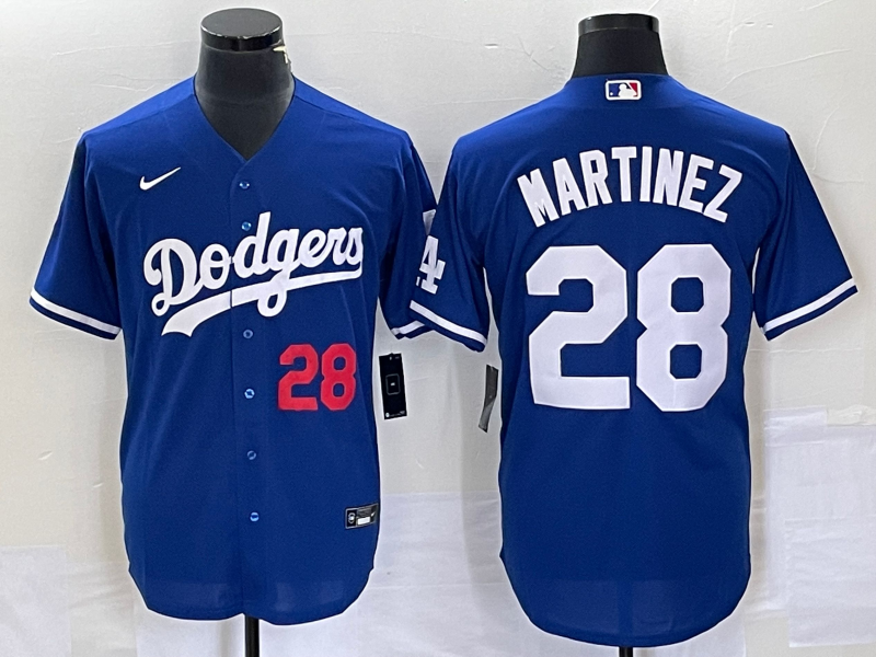 Men's Los Angeles Dodgers J.D. Martinez #28 Royal Replica Game Jersey1