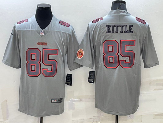 Men's San Francisco 49ers George Kittle #85 Gray Atmosphere Game Jersey1