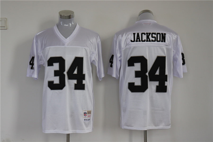 Men's Oakland Raiders Bo Jackson  White Legacy Replica Jersey1