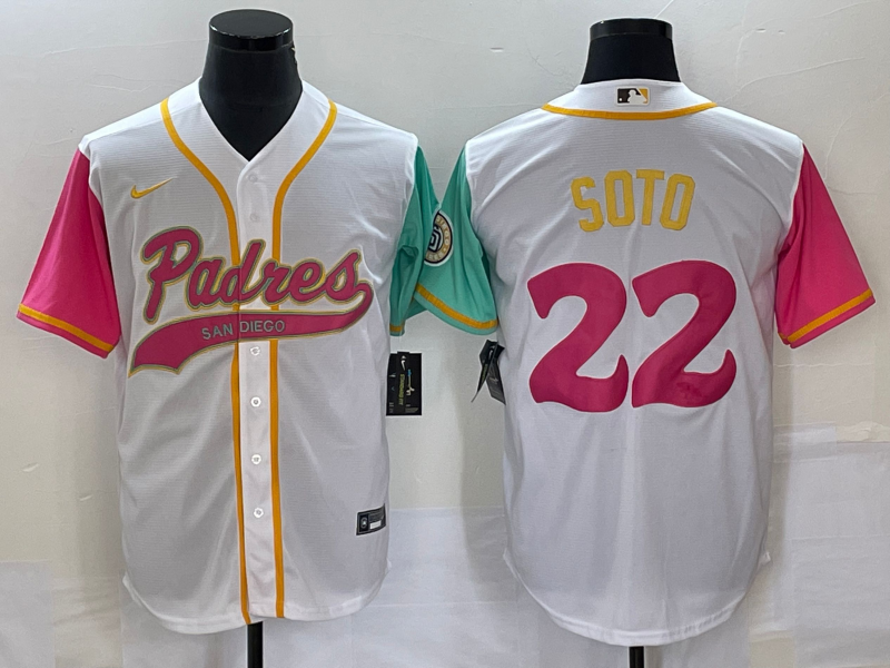Men's San Diego Padres Juan Soto #22 White City Connect Replica Player Jersey1 Joint Edition