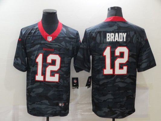 Men's Tampa Bay Buccaneers Tom Brady #12 Gray Camouflage Game Jersey1