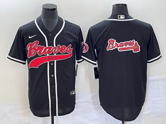 Men's Atlanta Braves Black Replica Team Jersey1 Joint Edition