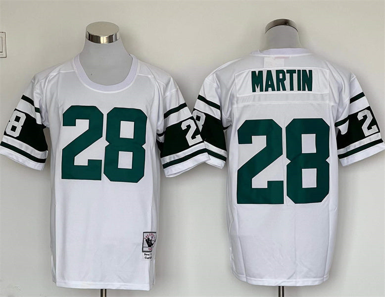 Men's New York Jets Curtis Martin  White Legacy Replica Jersey1