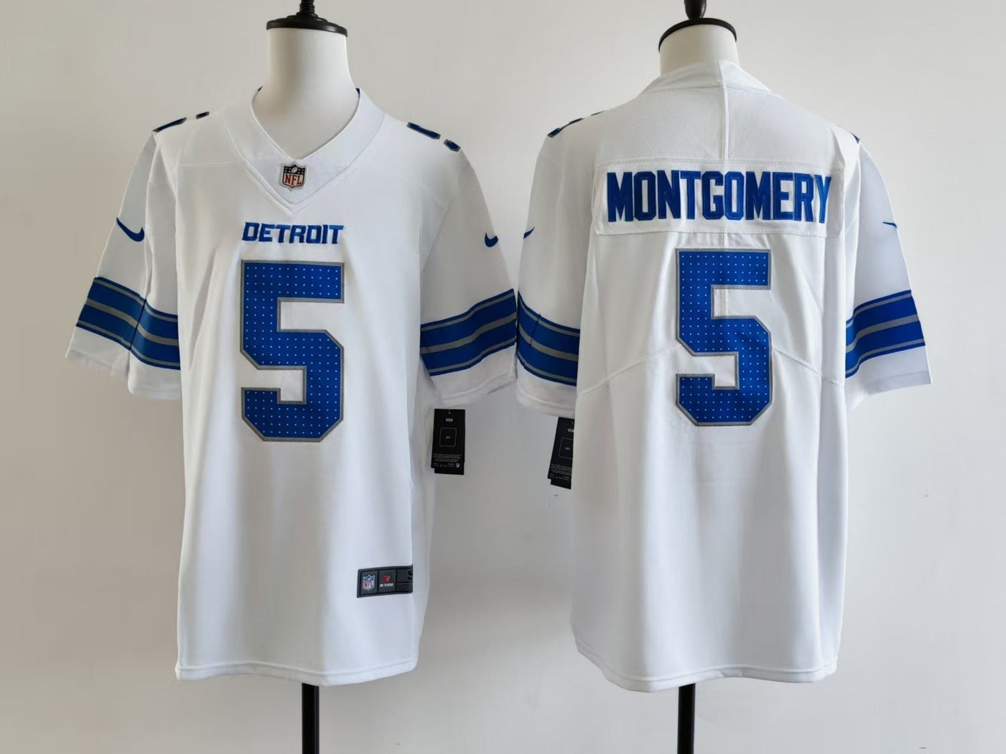 Men's Detroit Lions David Montgomery Jersey -  White