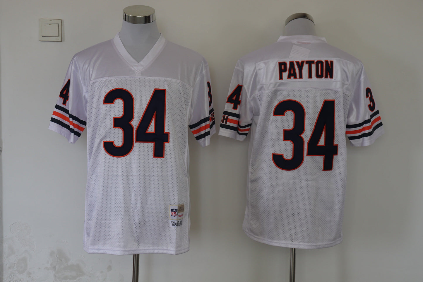 Men's Chicago Bears Walter Payton  White Legacy Replica Jersey1