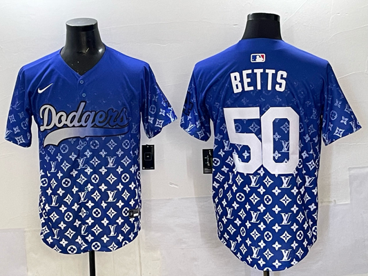 Men's Los Angeles Dodgers Mookie Betts #50 Royal Alternate Player Jersey
