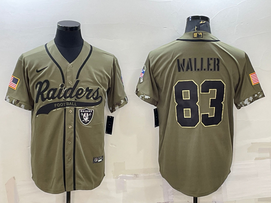Men's Las Vegas Raiders Darren Waller #83 Olive 2022 Salute To Service Limited Jersey1 Joint Edition