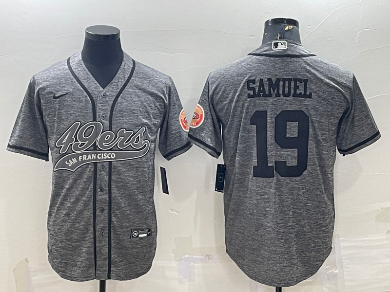 Men's San Francisco 49ers Deebo Samuel #19 Grey Game Jersey1 Joint Edition