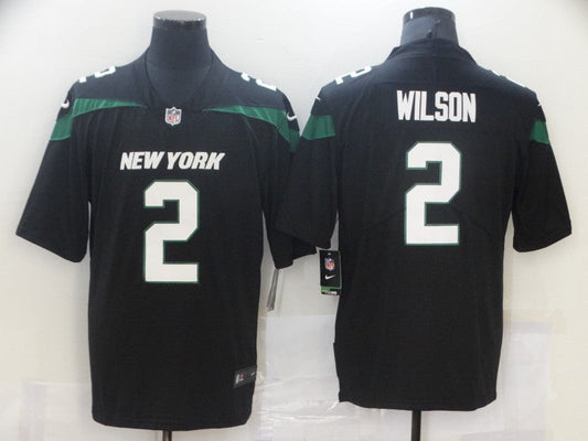 Men's New York Jets Zach Wilson #2 Black Alternate Game Jersey1