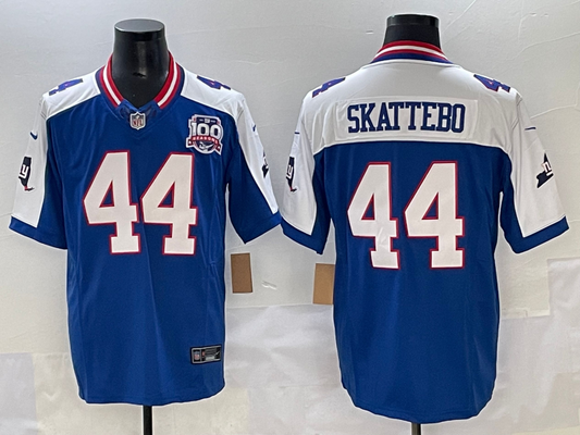Men's New York Giants Cam Skattebo #44 Royal Game Player Jersey