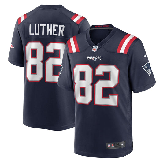 T.J. Luther New England Patriots Nike Team Game Jersey -  Navy