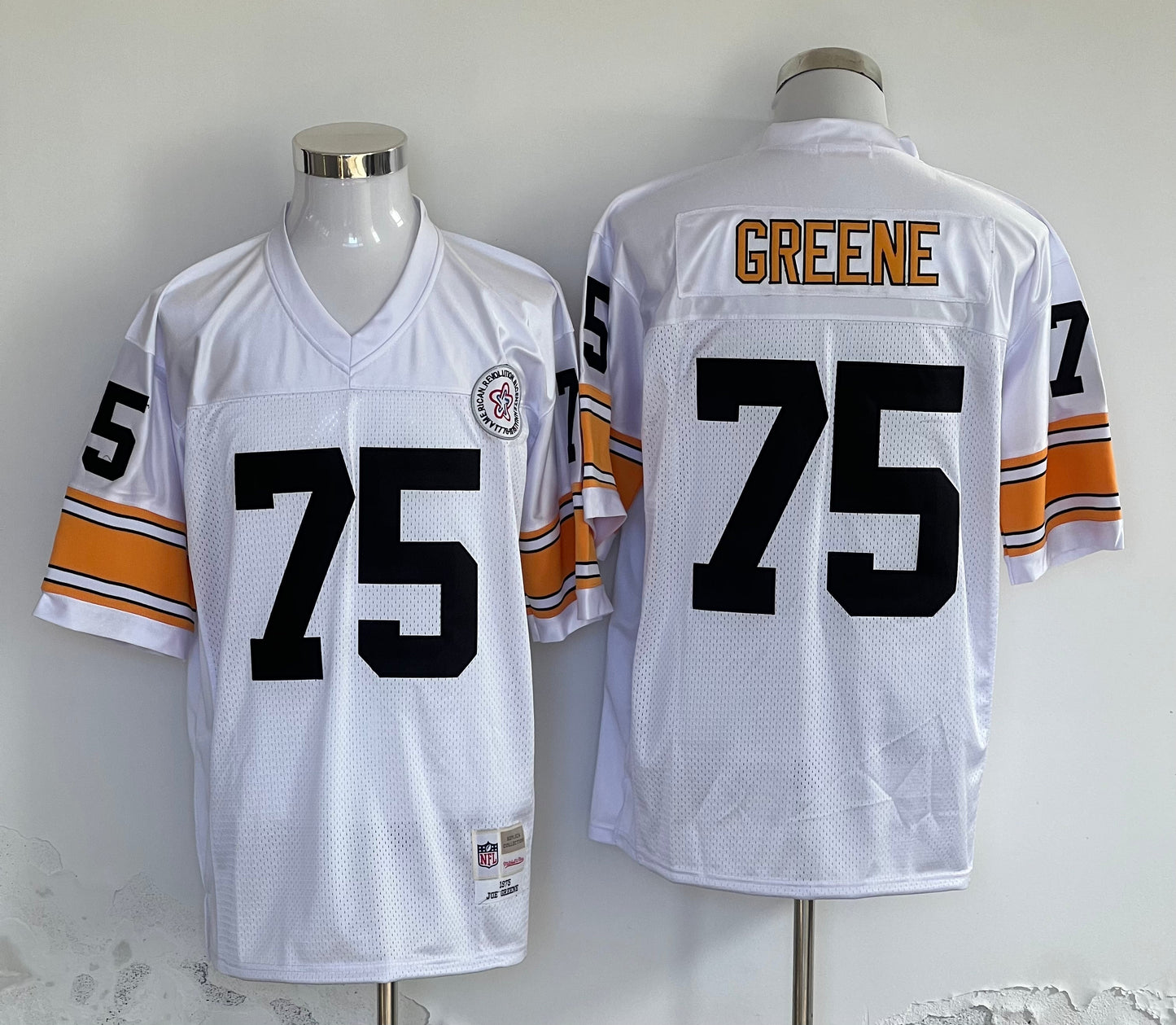 Men's Pittsburgh Steelers Joe Greene  White Legacy Replica Jersey1