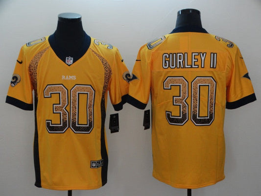 Men's Los Angeles Rams Todd Gurley II #30 Yellow Player Game Jersey1