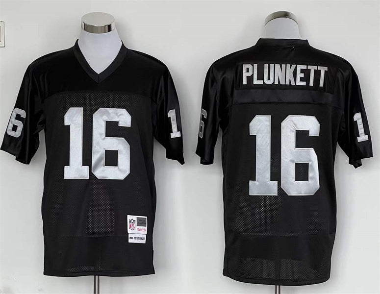 Men's Oakland Raiders Jim Plunkett  Black Legacy Replica Jersey1