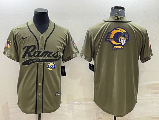 Men's Los Angeles Rams Olive 2022 Salute To Service Limited Jersey1