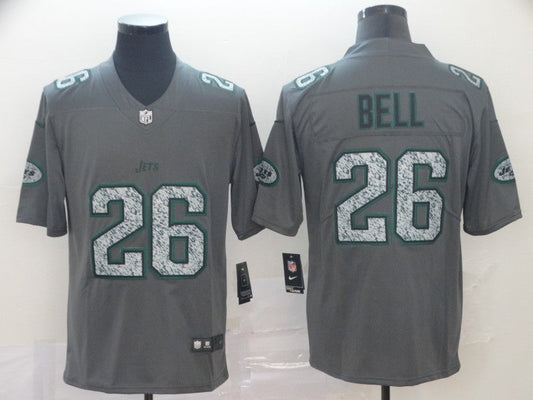 Men's New York Jets Le'Veon Bell #26 Gray Game Player Jersey1