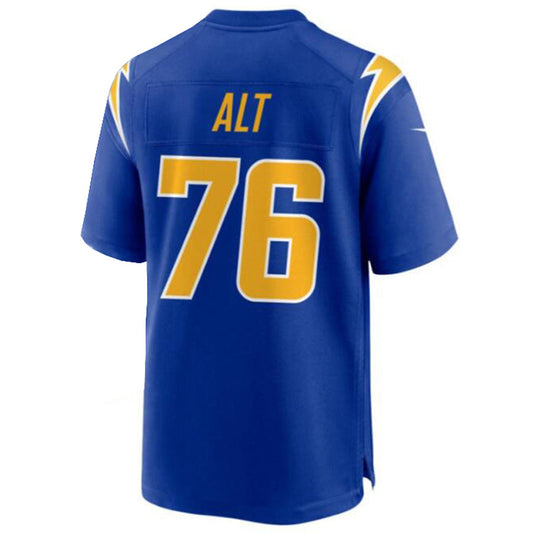 #76 Joe Alt Player LA.Chargers Royal Game Stitched Football Jerseys