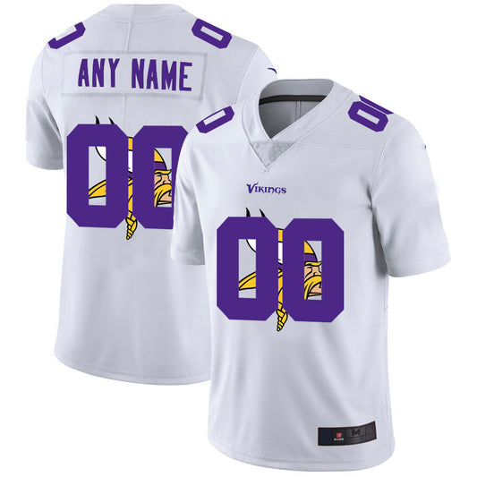 Custom1 Minnesota Vikings White Team Big Logo Vapor Untouchable Limited Jersey1 Stitched Jerseys American Football Jerseys