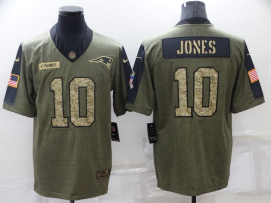 Men's New England Patriots Mac Jones #10 Brown Player Game Jersey1