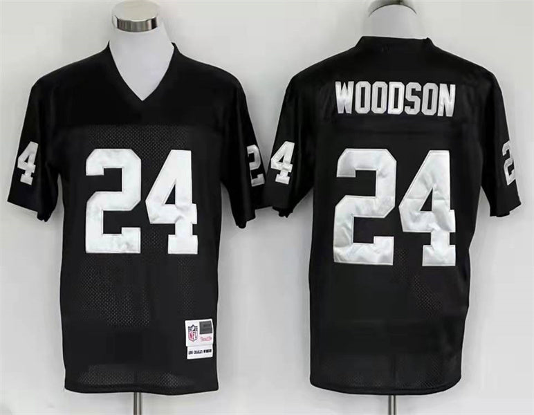 Men's Oakland Raiders Charles Woodson  Black Legacy Replica Jersey1