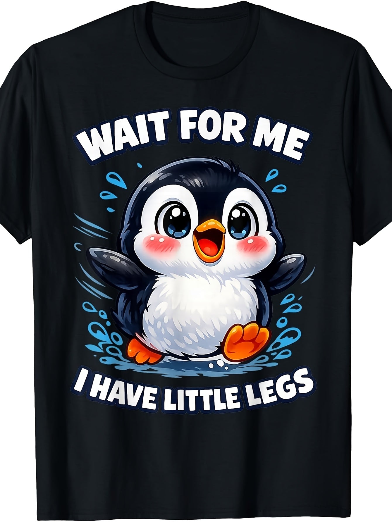 Wait for Me I Have Little Legs Cute Penguin Funny T-Shirt