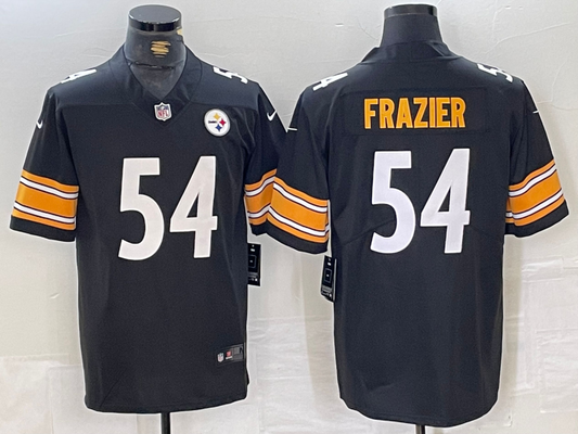 Men's Pittsburgh Steelers Zach Frazier #54 Black Game Jersey1