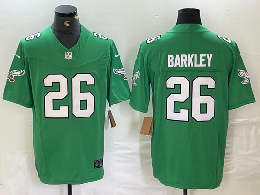 Men's Philadelphia Eagles Saquon Barkley #26 Kelly Green Vapor F.U.S.E. Limited Jersey1