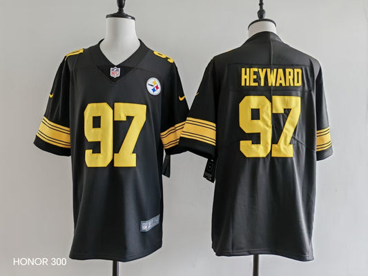 Men's Pittsburgh Steelers Cam Heyward Nike Jersey -  Black-yellow numbers